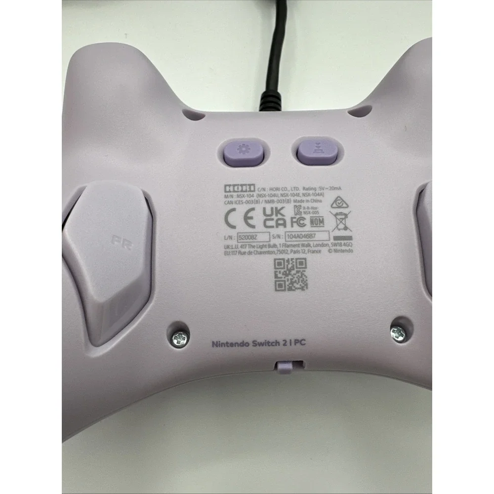 Hori HORIPAD Turbo Wired Controller for Nintendo Switch 2 Cozy Lavender‎